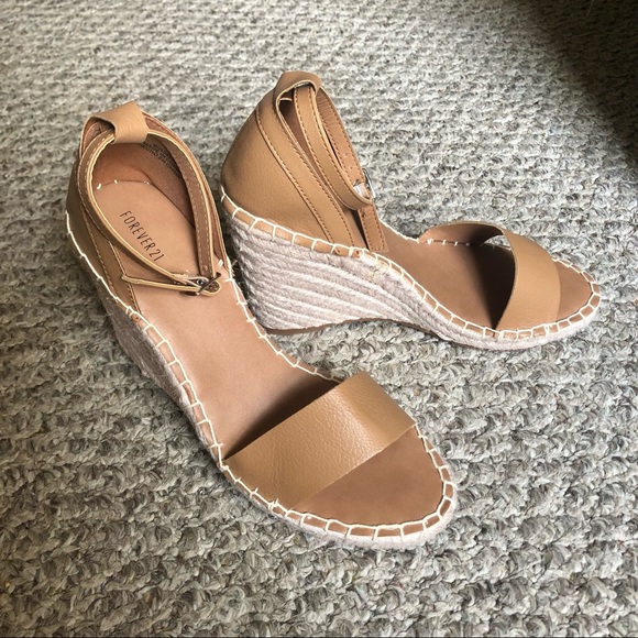 Forever 21 Shoes - Forever 21 • tan wedges